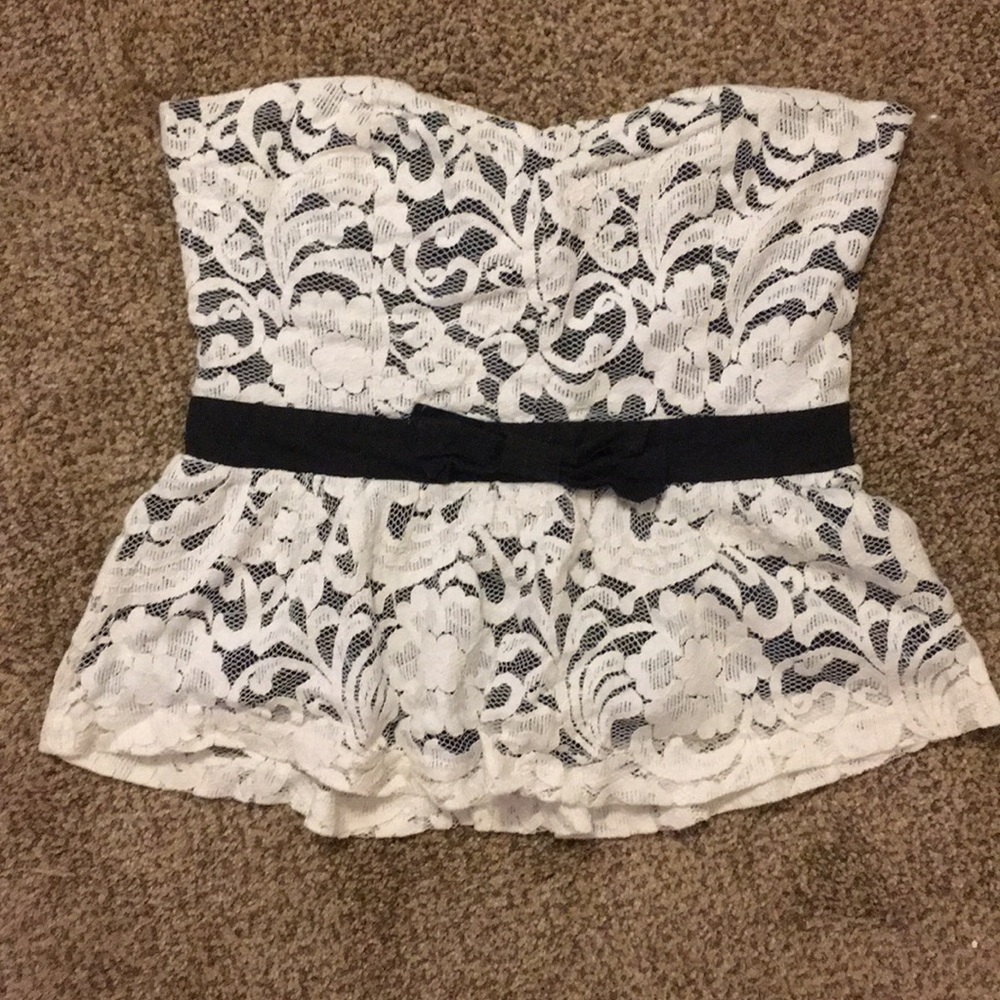 Lace Peplum Top